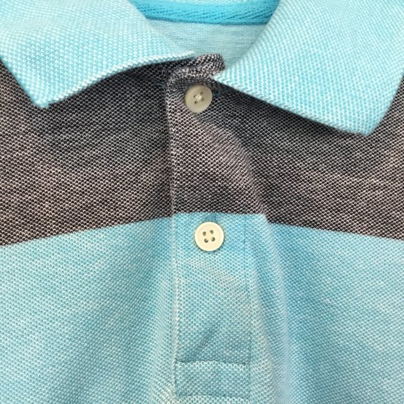 St. John's Bay Men's 2-Button Cotton Polo Shirt Short Sleeve Striped Size XL - Picture 6 of 11